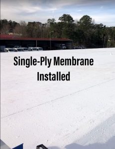 Single-Ply Membrane Installed